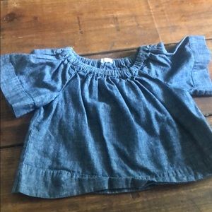 J crew cuts Denim blouse